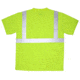 MCR Safety STSCL2MLM Hi Vis Safety Work T-Shirts, Soft Poly Birdseye Mesh, Short Sleeve and Tagless Design, ANSI 107 Type R Class 2, Fluorescent Lime, M, STSCL2MLM