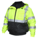 MCR Safety Two Tone Value Quilted Rain Jacket with Silver Reflective Stripes, ANSI 107 Class 3, Fluorescent Lime, XL, VBBQCL3LXL