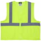 MCR Safety V2CL2MLZL Hi Vis Reflective Safety Vest, ANSI Type R Class 2, Mesh with 2in Silver Stripes, Zipper Front Closure, Fluorescent Lime, L, V2CL2MLZL