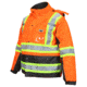 MCR Safety Vortex Hi-Vis Rainwear Winter Jacket, Double Insulated Rip Stop Poly/PU, ANSI 107 Class 3 and CSA Z96 Class 2 Level 2, Orange, 3X, VT31JHX3