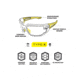 Mechanix Wear VXF20AFPU Type-X Safety Glasses OSFA Black Lens Anti-Scratch Blac