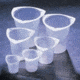 Medegen Medical Tri-Pour Graduated Disposable Beakers, Polypropylene PL5930-800 Caps