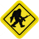 Merica Life BigFoot Crossing Sign Armed Patch, 2.5 x 25, BFCSA