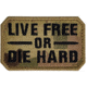 Merica Life Live Free or Die Hard Patch, 3 x 2, LFDH