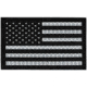 Merica Life Reflective US Flag Patch, Black/ White, 3 x 2in, REF-USFLAG-BW