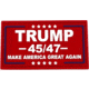 Merica Life Trump Flag MAGA 45/47 Patch, 3x1.5in, Red, TRUMP-MAGA