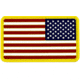 Merica Life US Flag Reverse PVC Patch, Red/White/Blue, 3 x 2, USFLAG-REVERSE