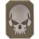 MIL-TEC Small PVC 3D Skull Patch, Olive Drab, 16832001