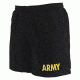 Military Surplus Army PT Shorts / APFU, Black/Gold, Small, WAPFUSS