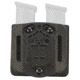 Mission First Tactical Double Pistol Magazine Pouch, Fits GLOCK 9/40 Magazines, Black, Adjustable Retention, Includes 1.5" Belt Loop, H10DMP-GDS9-150