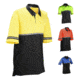 MOCEAN Short Sleeve 2-tone Reflective Tech Polo, Black/Yellow, Hi-Viz Lime/Black, Red/Black, Royal/Black