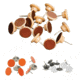 Muddy Trail Marking Tacks, Brown, Orange, White
