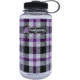 Nalgene Limited Edition Wide Mouth Water Bottle, 1 Quart, Purple Plaid, 682020-0132