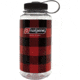 Nalgene Limited Edition Wide Mouth Water Bottle, 1 Quart, Red Plaid, 682020-0130