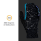 Nathan HyperNight Reflective Convertible Glove/Mitt - Womens, Galaxy Black, Extra Small, NS5511-0465-31