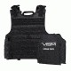 NcSTAR Expert Plate Carrier Vest w/Two 10x12in Rectangle Cut Soft Ballistic Panels, Black, 2XL BSCVPCVXL2963B-A