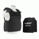 NcSTAR Quick Release Carrier Vest w/Two 11x14in Shooters Cut Hard PE Ballistic Panels, Black, Medium - 2XL, BPLCVPCVQR2964B-A