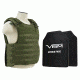 NcSTAR Quick Release Carrier Vest w/Two 11x14in Shooters Cut Hard PE Ballistic Panels, Green, Medium - 2XL, BPLCVPCVQR2964G-A