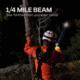 Nebo Luxtreme SL25R Rechargeable 1/4 Mile Spotlight w/ Integrated COB, Black/Grey, NEB-SPT-1004