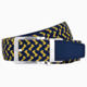 Nexbelt Braided Belt, Gold/Blue, Up to 50 Waist, PCD1893