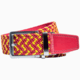 Nexbelt Braided Belt, Red/Gold, Up to 50 Waist, PCD2616