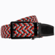 Nexbelt Braided Belt, Red/Grey/Black, Up to 50&quot; Waist, PCD5051