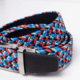 Nexbelt Braided Belt, Red/Grey/Blue, Up to 50&quot; Waist, PCD4788