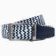 Nexbelt Braided Belt, Zigzag Navy, Up to 50&quot; Waist, PCD4795
