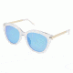Nicole Miller Roosevelt Sunglasses - Frame Crystal/Gold, Lens Color Blue Mirror, Size 51/21mm NMROOSEVELT03
