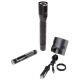 Nightstick Duty Size Dual-Light Rechargeable 650 Lumen Metal LED Flashlight, DC Charger, Battery, Black NSR-9944XLDC