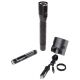 Nightstick Duty Size Dual-Light Rechargeable 650 Lumen Metal LED Flashlight w/Tail Cap Magnet, DC Charger, Battery, Black NSR-9940XLDC