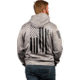 Nine Line Apparel America Tail Gater Hoodie Grey Heather Lrge