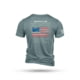 Nine Line Apparel Nine Line American Flag Schematic Short Sleeve Shirt Denim L, FLAGSCH-TSTRI-DENIMTRIBLEND-L