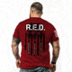 Nine Line Red Graphic T-Shirts - Mens, Red, Medium RED-TS-RED-M