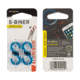 Nite Ize S-Biner MicroLock Aluminum 2 - Pack Key Holder, Blue LSBMA-03-2R6