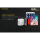 Nitecore UA42Q 2-Port Quick Charge USB 2.0 &amp; 3.0 Adapter, Silver, 6952506493067