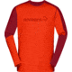 Norrona Falketind Equaliser Merino Round Neck Shirt - Mens, Arednalin/Rhubarb, Medium, 1820-22-5646-M