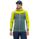 Norrona Falketind Warmwool2 Stretch Zip Hood - Mens, Sulphur Spring/North Atlantic, Medium, 7042698457653