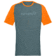 Norrona Fjora Equaliser Lightweight T-Shirt - Mens, North Atlantic/Orange Popsicle, Large, 7042698471840