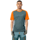 Norrona Fjora Equaliser Lightweight T-Shirt - Mens, North Atlantic/Orange Popsicle, Large, 7042698471840