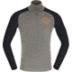 Norrona PureUll Norrona Zip Neck Shirt - Mens, Castor Grey/Caviar Black Melange, 2XL, 5270-21 8704 XXL
