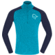 Norrona PureUll Norrona Zip Neck Shirt - Mens, Hawaiian Surf/Indigo Night, Large, 5270-21 6609 L