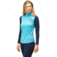 Norrona PureUll Norrona Zip Neck Shirt - Womens, Aquarius/Indigo Night, Extra Large, 5271-21 2374 XL