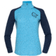 Norrona PureUll Norrona Zip Neck Shirt - Womens, Aquarius/Indigo Night, Extra Large, 5271-21 2374 XL