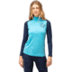 Norrona PureUll Norrona Zip Neck Shirt - Womens, Aquarius/Indigo Night, Extra Large, 5271-21 2374 XL