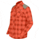 Norrona Svalbard Flannel Shirt - Womens, Orange Alert/Rooibos Tea, Large, 2401-23 5656 L