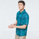 Oakley Checked Woven Short Sleeve Shirt - Mens, Green Check, Extra Small, FOA400030-97N-XS
