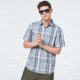 Oakley Checked Woven Short Sleeve Shirt - Mens, Grey Check, Large, FOA400030-97Y-L
