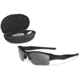 Oakley SI Flak Jacket XLJ Sunglasses, Black Frame, Clear and Grey Lenses 53-065