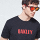 Oakley Logo Stars Short Sleeve Tee - Mens, Blackout, Small, FOA400068-02E-S
